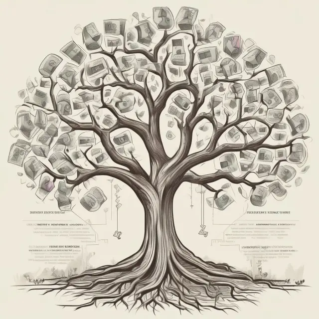 Financial stability tree depicting factors influencing a firm