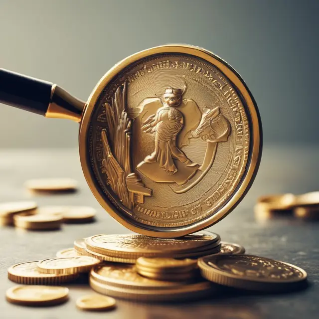 A golden coin pouring into a growing money market fund, representing cash equivalents investment.