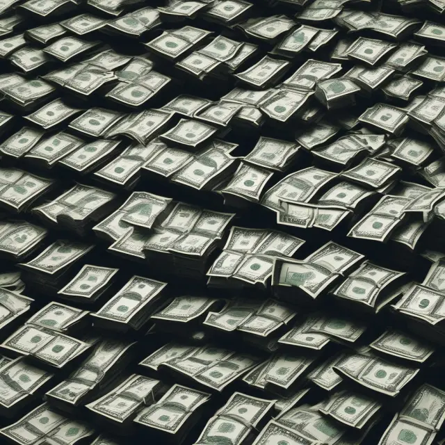 A cascading waterfall of cash equivalents representing a financially stable company meeting obligations and attracting potential investors