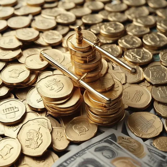 Golden coins weaving through a balance sheet, highlighting the role of cash equivalents in financial statements.