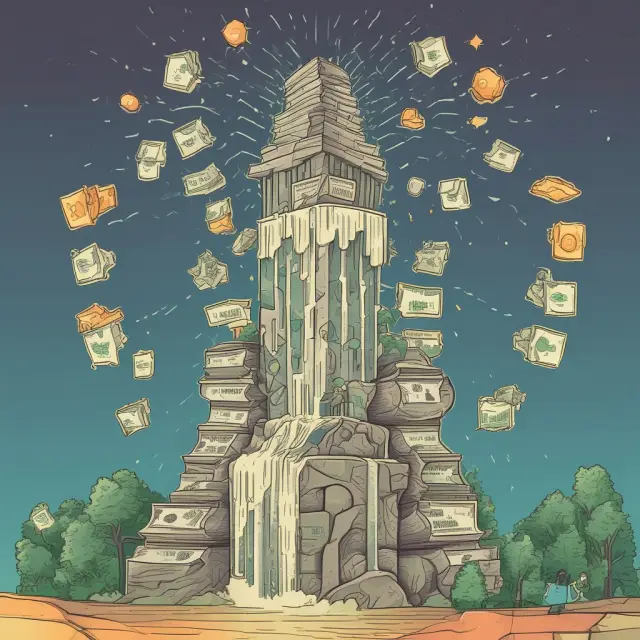 Visualization of cash flows from operations (CFO), investing (CFI), and financing (CFF) interconnected in a waterfall.