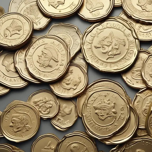 Gold coins representing capital expenditures, lending activities, and securities sales on a cash flow statement