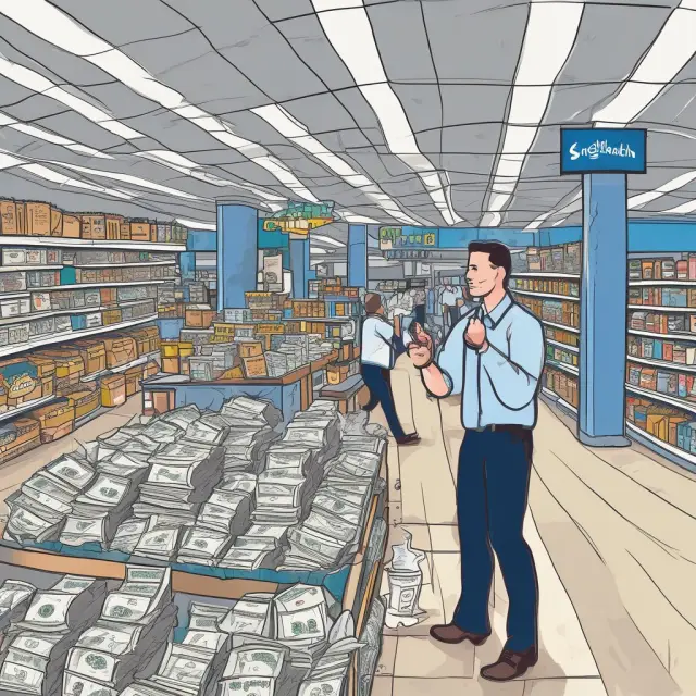 Image of a vibrant financial whirlpool representing Walmart