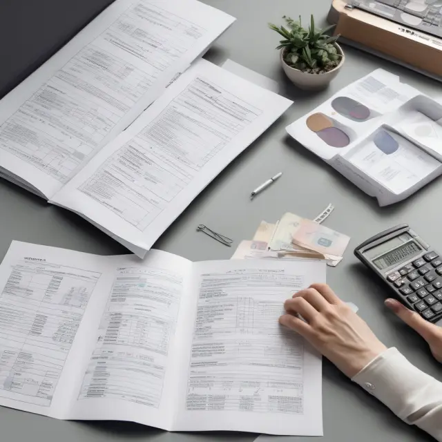 An image of a financial report with three interconnected pages: one for each financial statement - balance sheet, income statement, and cash flow statement.