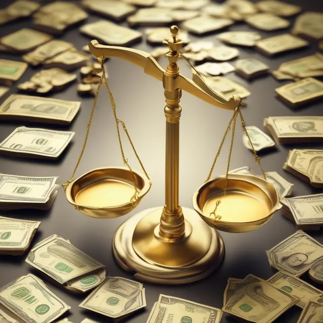 Three golden scales illustrate cash flows from operating (CFO), investing (CFI), and financing (CFF) activities in a business.