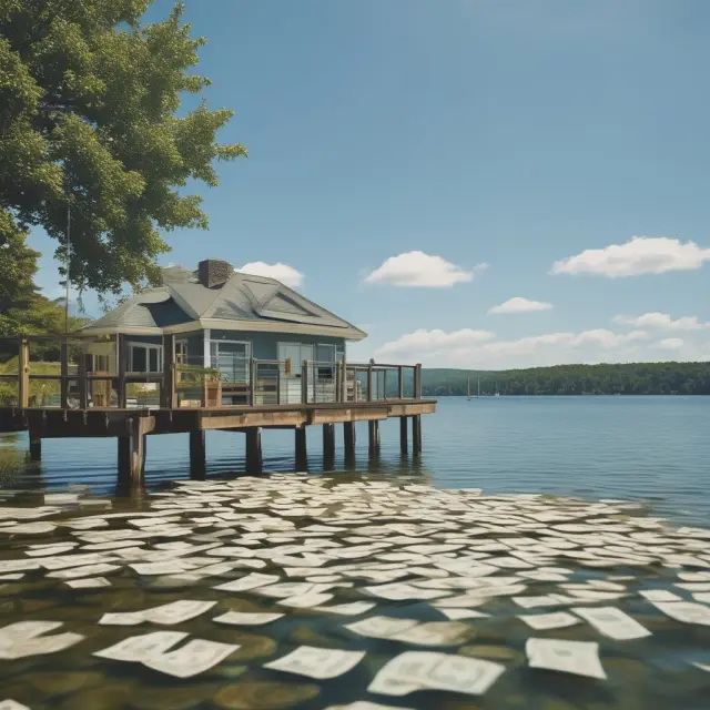 A serene lake with ripples symbolizing FAQs about cash-on-cash return in real estate investments.
