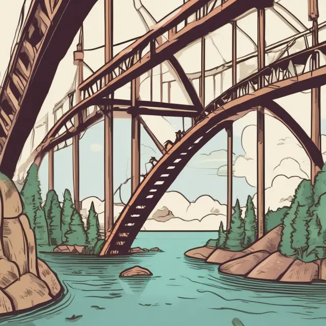A sturdy bridge symbolizing a mortgage broker, connecting homeowners with the most favorable lenders and terms