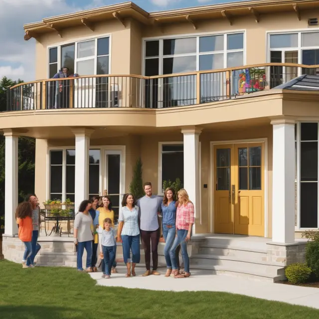 Golden home symbolizing the Johnsons