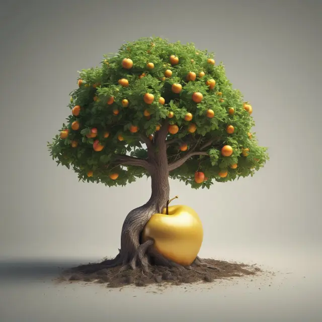 Golden apple on a mature tree representing Whole Life Insurance