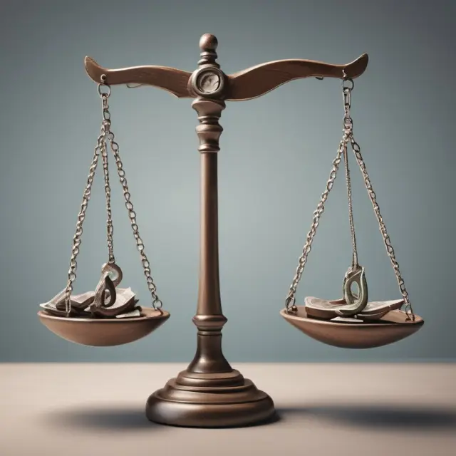 Scale depicting the balance between guaranteed returns (certainty) and potential rewards from risky investments