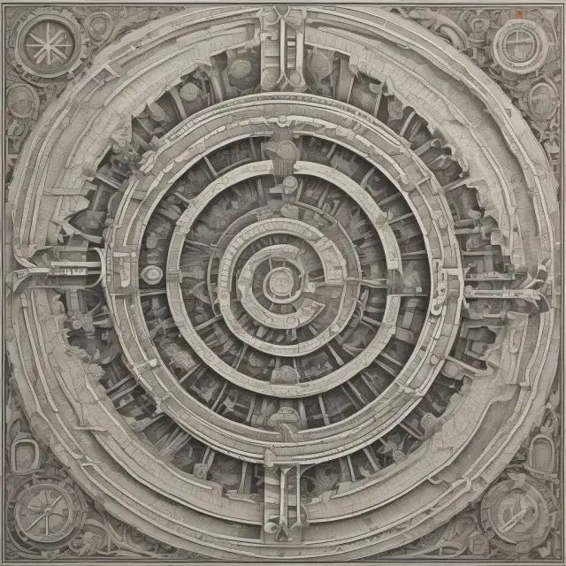 An intricate web illustrating a labyrinthine economic system, where variables are interconnected and external factors complicate assumed constant relationships.