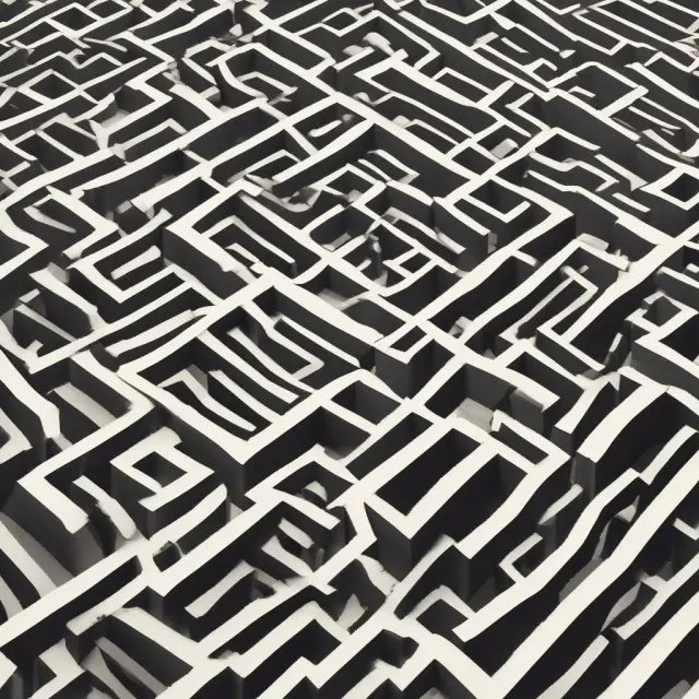 A CFP candidate navigates a winding labyrinth, overcoming obstacles and mastering financial planning concepts, preparing for the final exam.