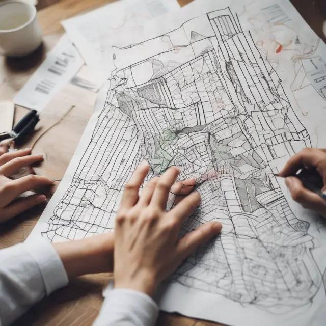 A CFP skillfully creating a personalized financial plan as a beautiful, intricate tapestry, with various threads representing investment strategies and financial goals