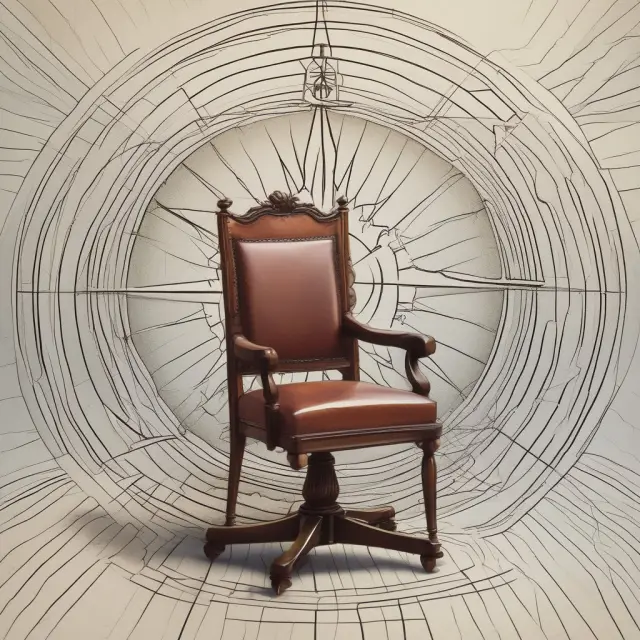 A chair, acting as a compass, leading the board of directors in corporate governance decisions while steering clear of CEO influence.