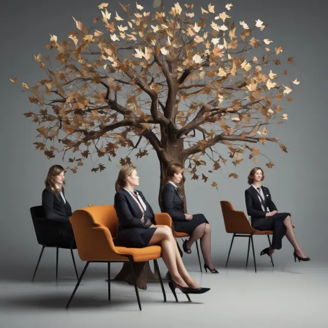 Image of women in chairs creating change, symbolizing a new era for corporate governance.