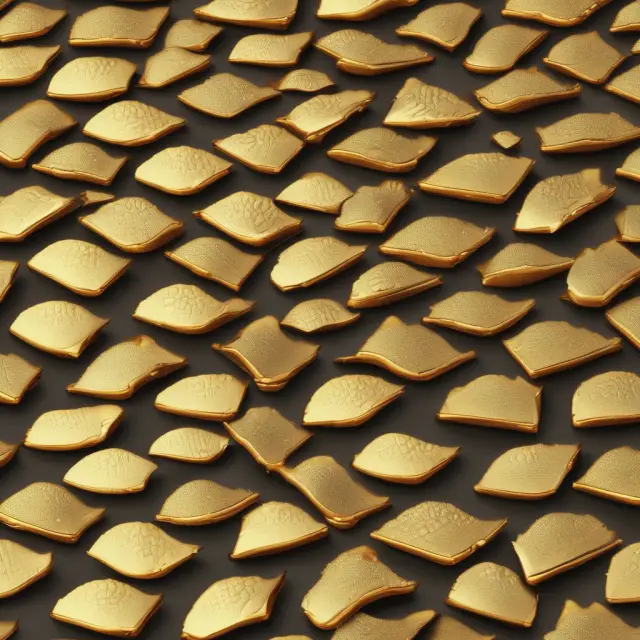A set of golden scales tips heavily with piles of inventory, symbolizing channel stuffing in financial reporting
