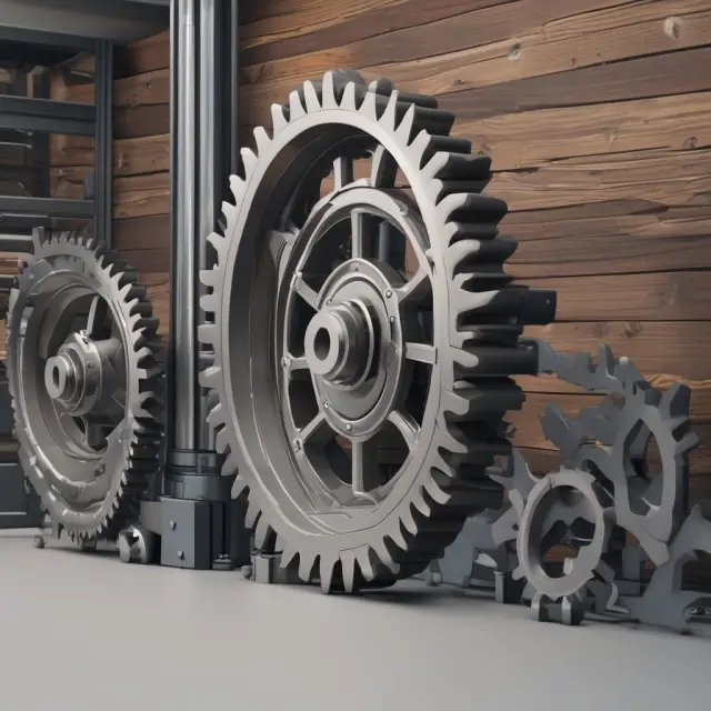 An image of a cogwheel rotating, symbolizing the flexible financing options of chattel mortgages for equipment purchases.