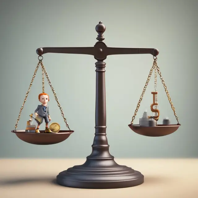 A person holds a scale as they weigh the benefits of tax credits (a child) against tax deductions, emphasizing the greater savings from credits