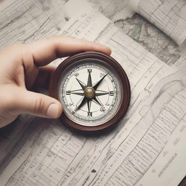 An investor holding a compass navigates their shifting managed portfolio with the help of an experienced professional
