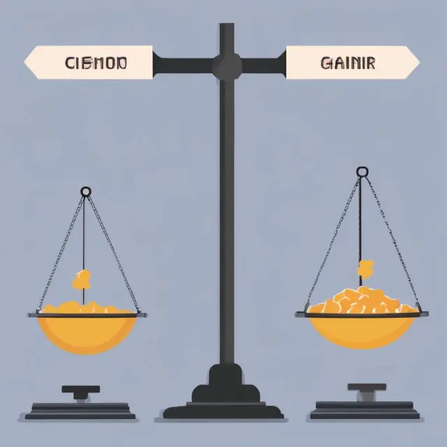 Scales with Customer Gain and Churn Rate labels; balanced signifies effective business management