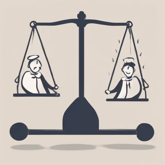 A seesaw symbolizes employee churn rate, with employees leaving on one side and those remaining on the other.