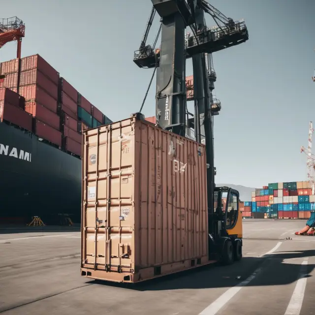 Buyer unloading cargo at destination port, assuming financial obligations for importation and delivery