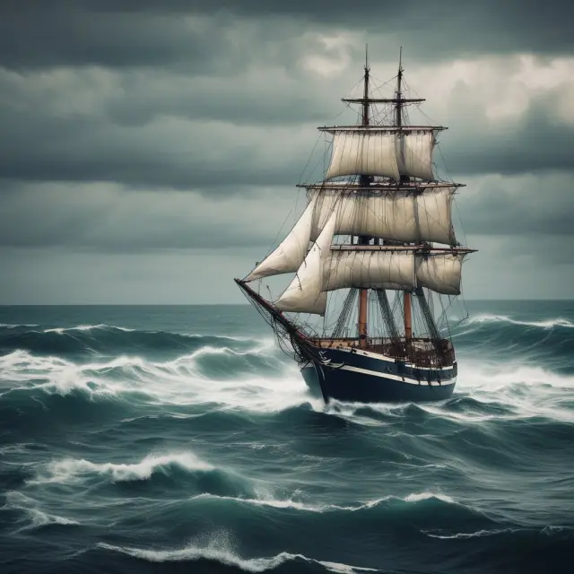 A sailboat braving choppy waters, with insurance policies forming a safety net to safeguard the agreement.
