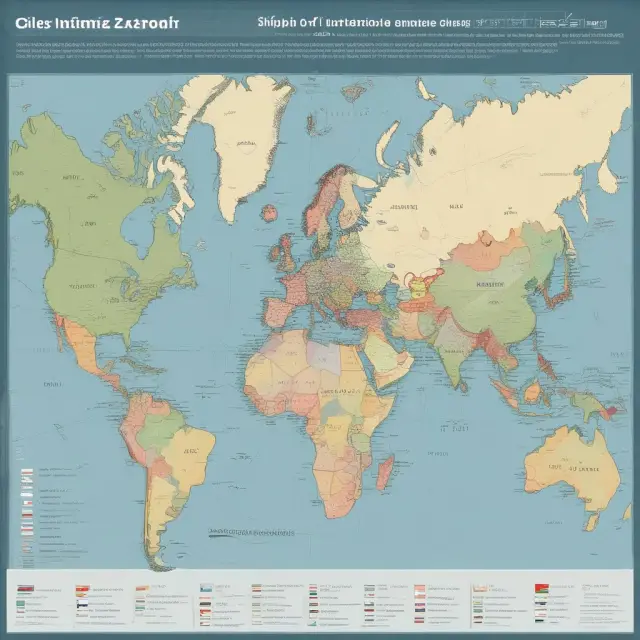 An intricate navigational chart depicting the distinct voyages of CIF, FOB, CFR, and CIP agreements in international trade