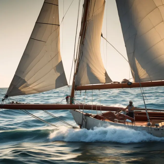 An institutional investor sailing on tranquil waters, skillfully navigating toward a lighthouse that symbolizes the benefits and advantages of using CIF agreements in international trade.