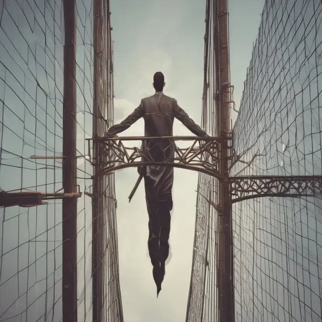 A sturdy bridge connecting buyers and sellers, symbolizing the role of a clearinghouse in financial markets
