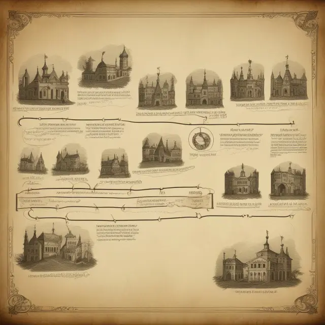 An image featuring a timeline with a scroll symbolizing the past and a digital screen representing the present, with a clearinghouse in each era maintaining trust and facilitating transactions.