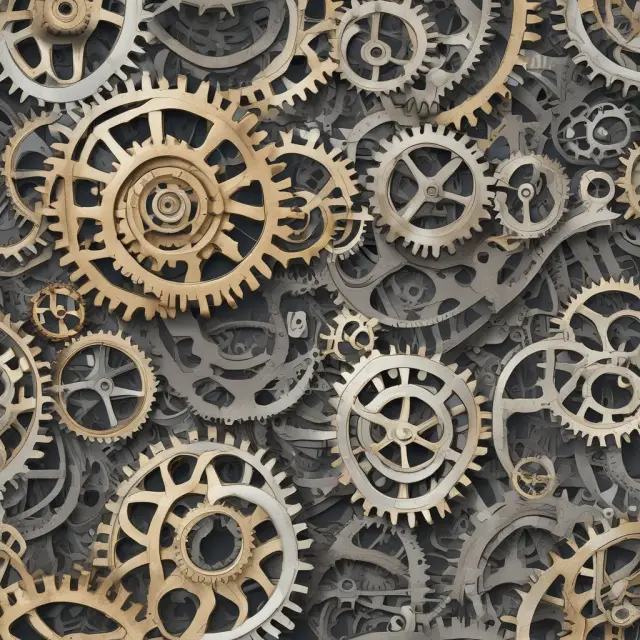 Gears depicting CLO yield and credit spread, with interconnected cogs influenced by macroeconomic factors