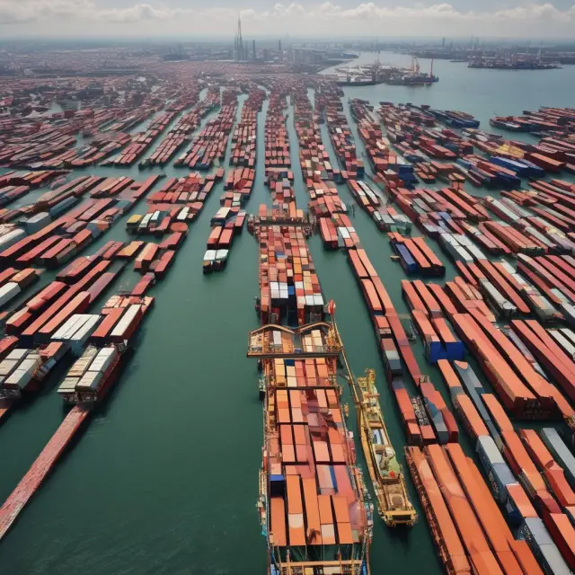 An image of a large, protective shield bearing the emblem of a government, with tariffs, quotas, and subsidies as shields defending domestic industries