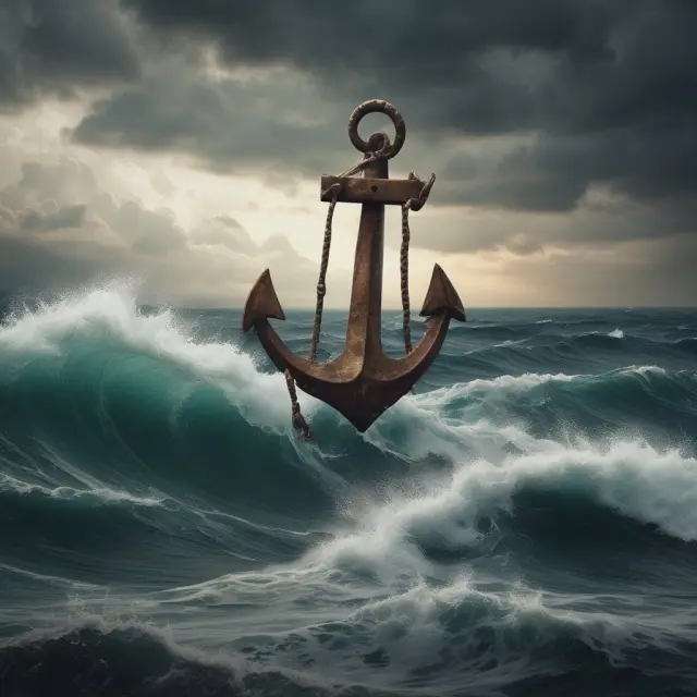Anchored boat in a turbulent sea represents involuntary position closures: margin calls and buy-ins