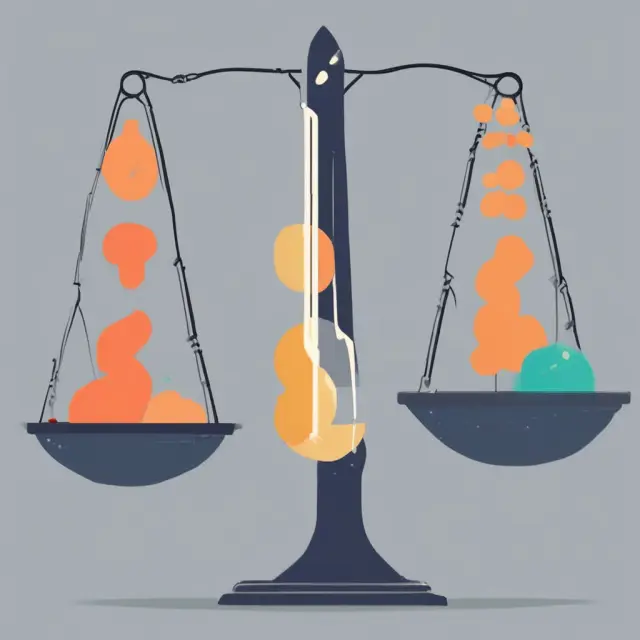 Image of two scales: one with long and short positions in balance, and the other showing closing (removal) versus offsetting (balancing) positions.