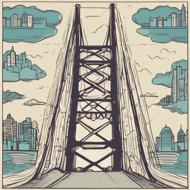 An accountant and strategy board connected by a bridge, symbolizing a CMA