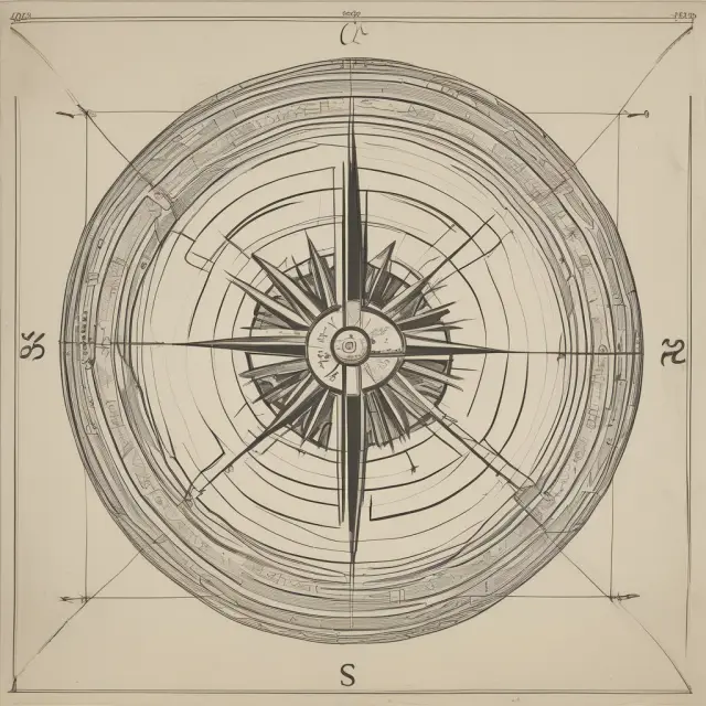 A compass with ethics principles (integrity, objectivity, confidentiality, professional competence) as its points, guiding a CMA through financial data.