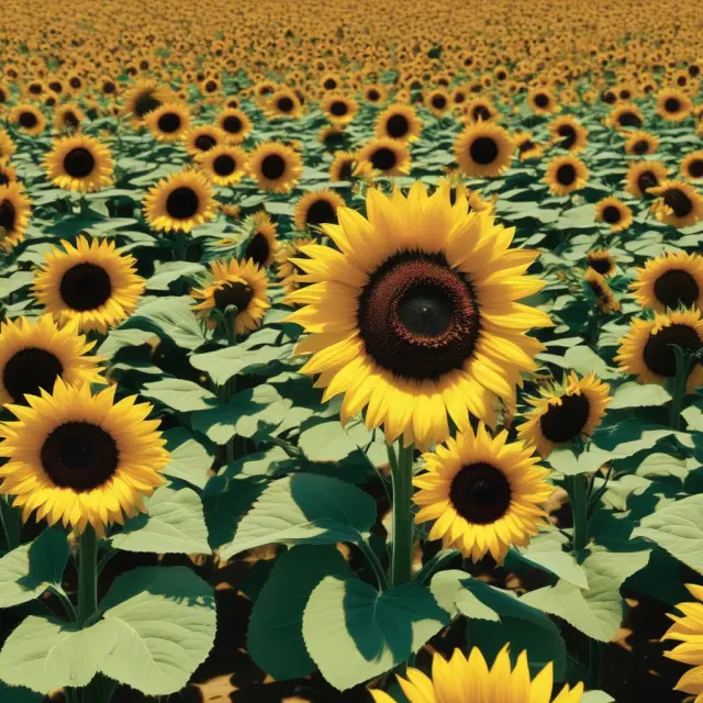 A sunlit sunflower field transforming into gold coins, representing the financial growth of Chicago Mercantile Exchange
