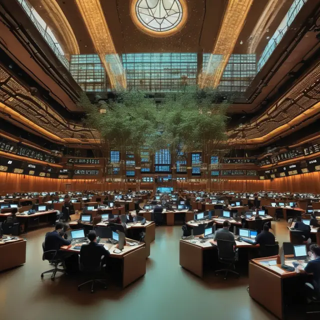 A bustling Chicago Mercantile Exchange (CME) floor comes alive with futures contracts as knowledge trees sprout answers to frequently asked questions