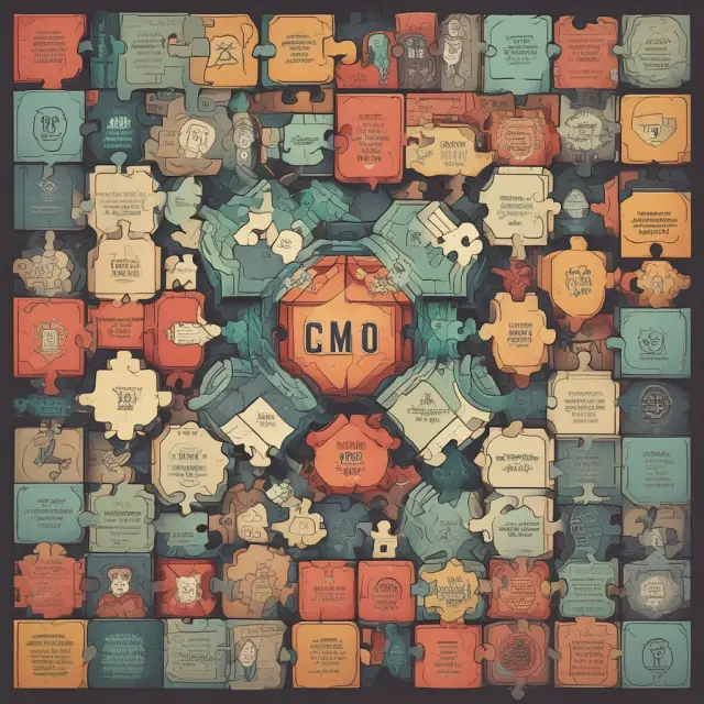 Visualization of a complex puzzle representing the intricacies of collateralized mortgage obligations, with various tranches connected by maturity lines and interest rate differences