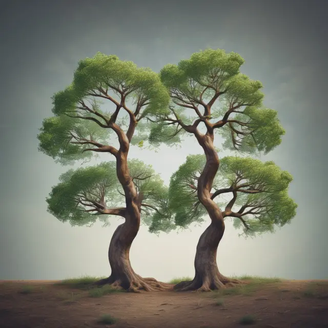 CMO tree illustration showcasing tranches bending in the wind symbolizing interest rate sensitivity and economic impact