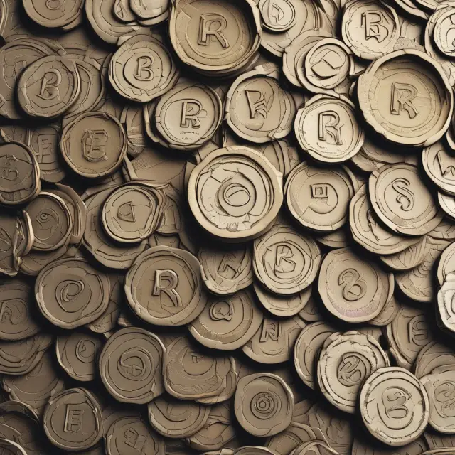 Coins representing financial variables interlinked in a mosaic pattern, symbolizing the importance of understanding and applying coefficient of determination best practices