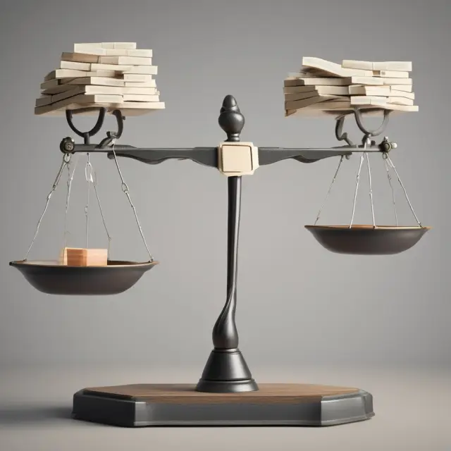 Two scales balancing the weight of Cost of Goods Sold (COGS) and Operating Expenses (OPEX), symbolizing their impact on a company