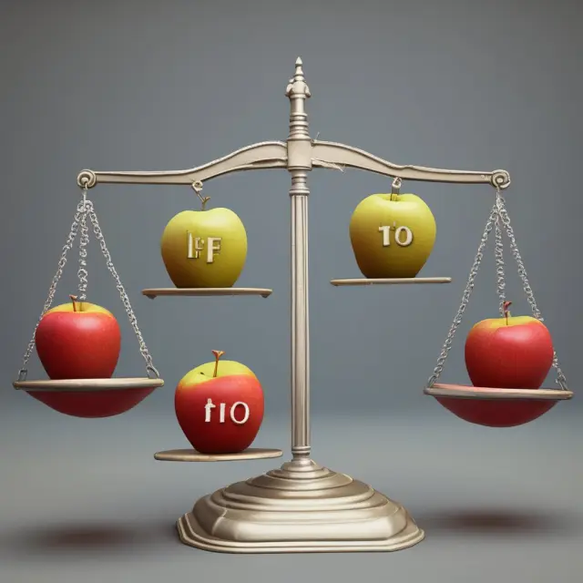 An apple scale with 