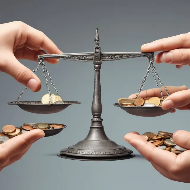 Three hands sharing a balance scale to represent Insurance Concepts: Deductibles, Copays, and Coinsurance.