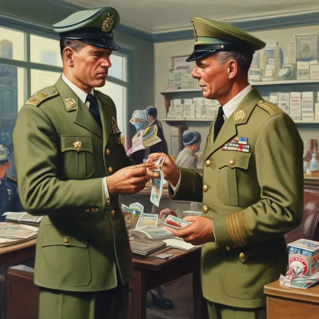 Golden coins represent military temporary COLAs and a stack of rising dollar bills symbolize employer-provided COLAs