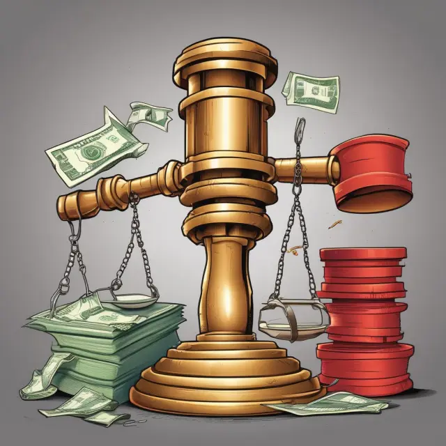 Gavel tapping on real estate, car, stocks, and other valuable assets as symbols of collateralized loans.