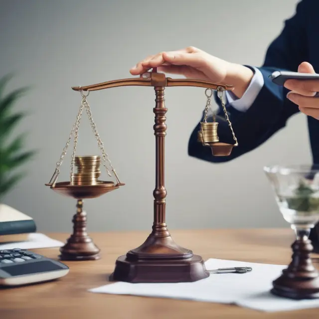 An image of a lender meticulously weighing different collateral options against a scale representing the loan amount