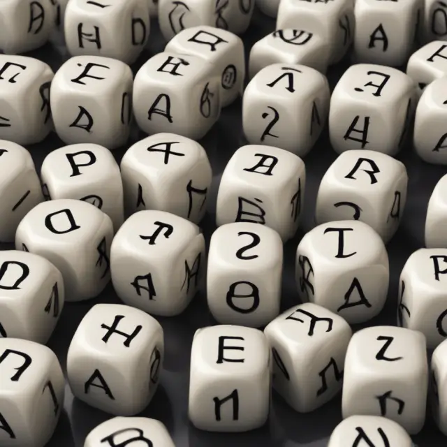 Dice with insurance company logos representing combined ratios, depicting concealed aspects and the importance of considering other factors.