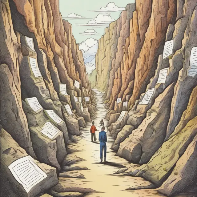 A central planner in a command economy struggles to fill the vast, expanding chasm of information required for effective planning